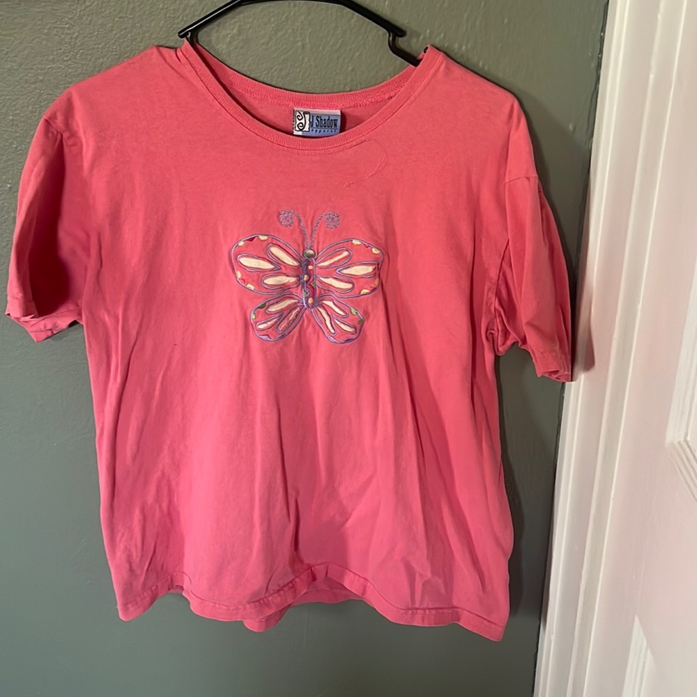 Pink butterfly top